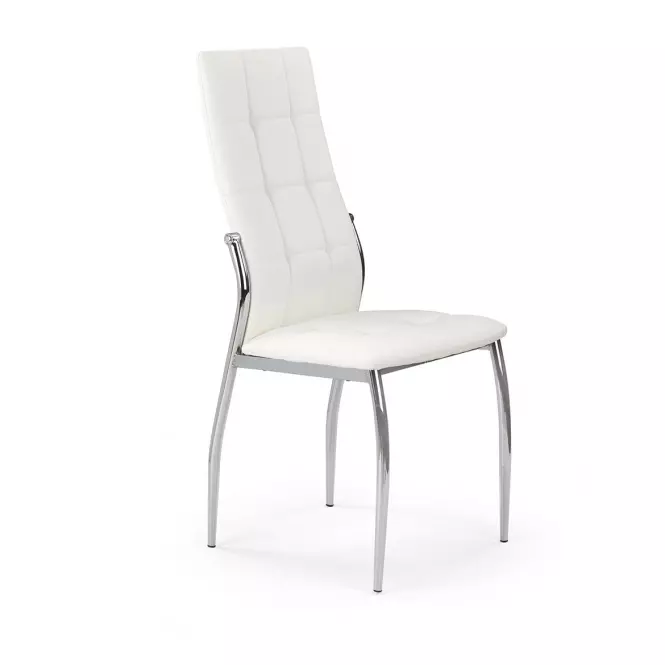 Stolička K209 kov/ekokoža biela 43x54x101
