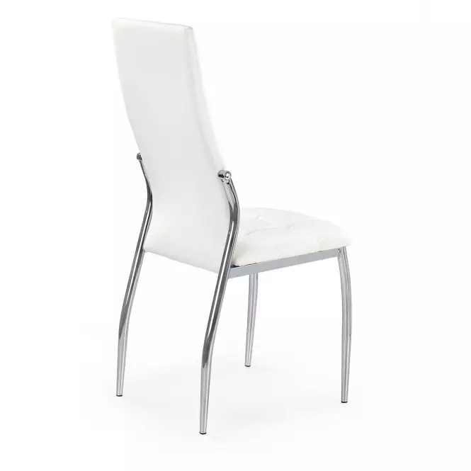 Stolička K209 kov/ekokoža biela 43x54x101