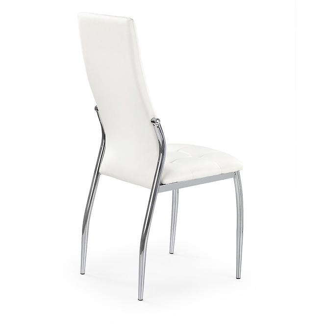 Stolička K209 kov/ekokoža biela 43x54x101