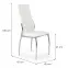 Stolička K209 kov/ekokoža biela 43x54x101,3