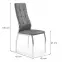 Stolička K209 kov/ekokoža popol 43x54x101,3