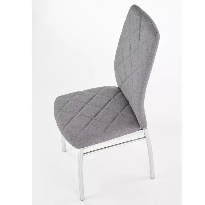 Stolička K309 tkanina/kov svetlý popol 43x57x97