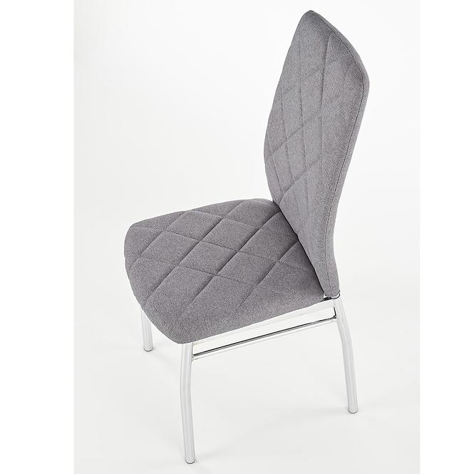 Stolička K309 tkanina/kov svetlý popol 43x57x97