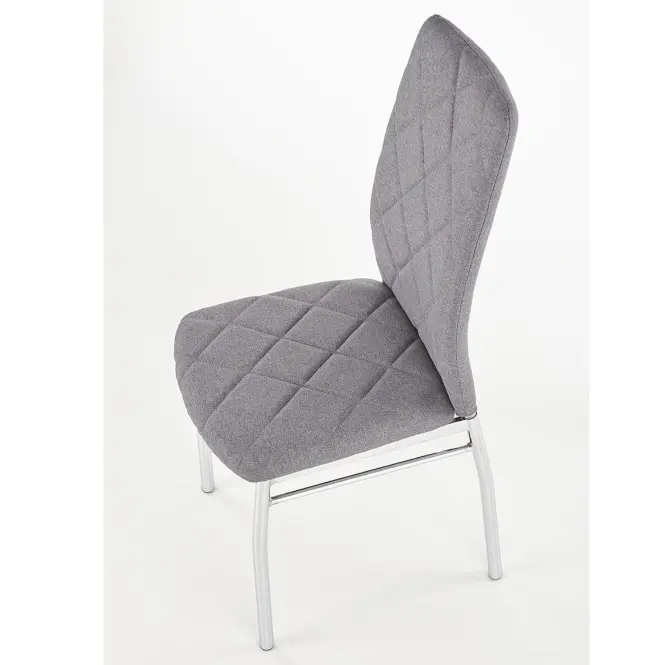 Stolička K309 tkanina/kov svetlý popol 43x57x97,6