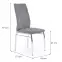 Stolička K309 tkanina/kov svetlý popol 43x57x97,9