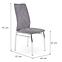 Stolička K309 tkanina/kov svetlý popol 43x57x97,9