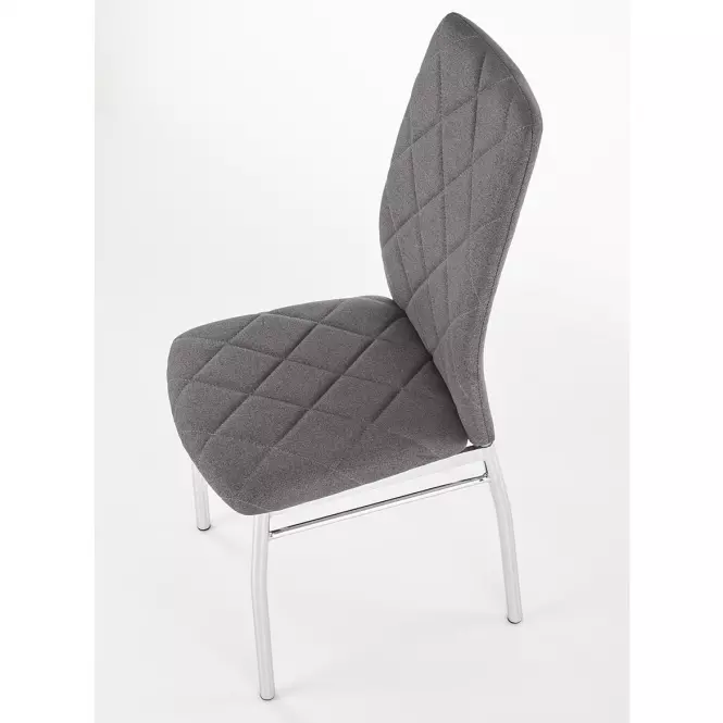Stolička K309 tkanina/kov tmavý popol 43x57x97