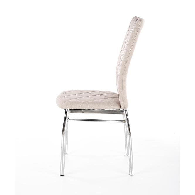 Stolička K309 tkanina/kov svetlá béž 43x57x97