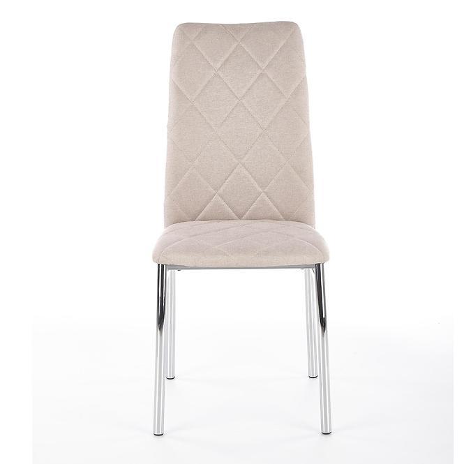 Stolička K309 tkanina/kov svetlá béž 43x57x97