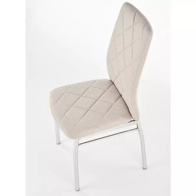 Stolička K309 tkanina/kov svetlá béž 43x57x97