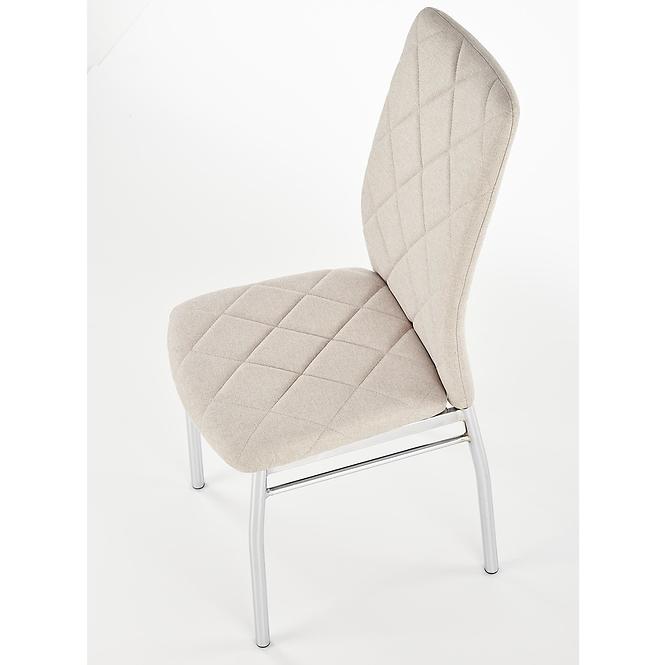 Stolička K309 tkanina/kov svetlá béž 43x57x97