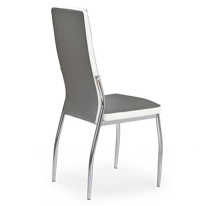 Stolička K210 kov/ekokoža popol-biela 43x54x101,2