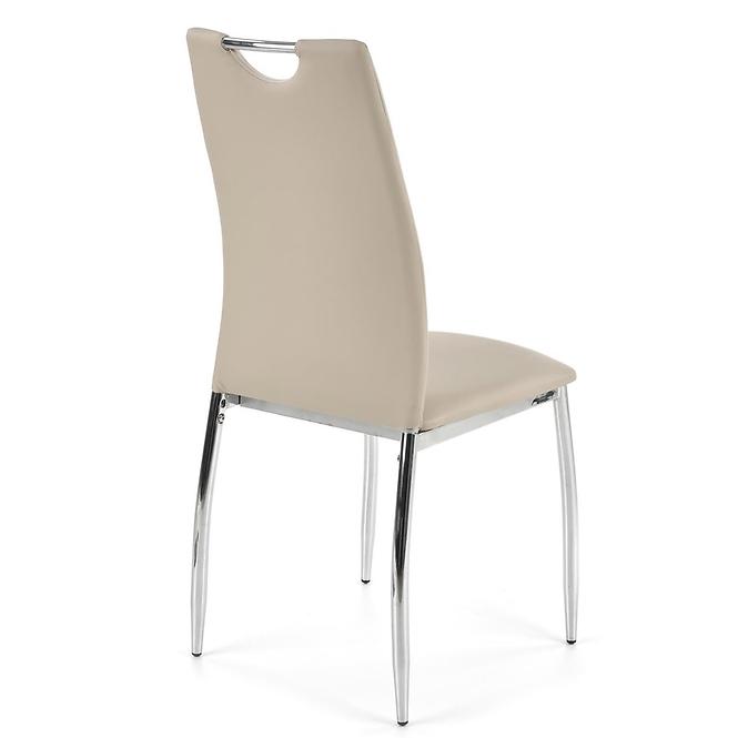 Stolička K187 kov/ekokoža béž 46x56x97