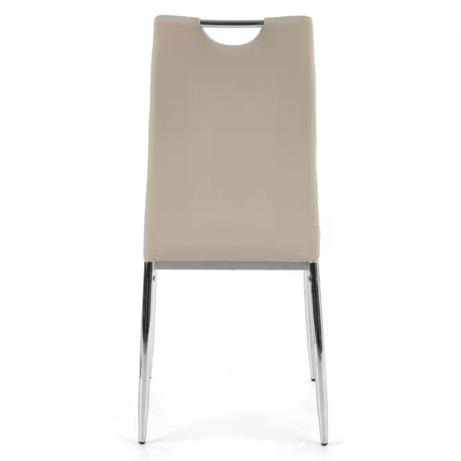 Stolička K187 kov/ekokoža béž 46x56x97,4