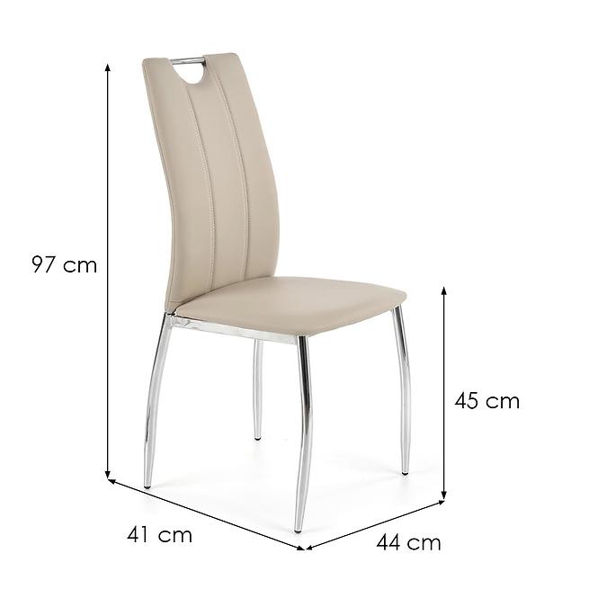 Stolička K187 kov/ekokoža béž 46x56x97
