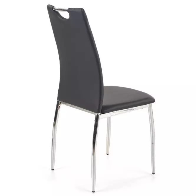 Stolička K187 kov/ekokoža čierna 46x56x97