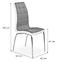 Stolička K186 kov/ekokoža popol-biela 42x63x96,2