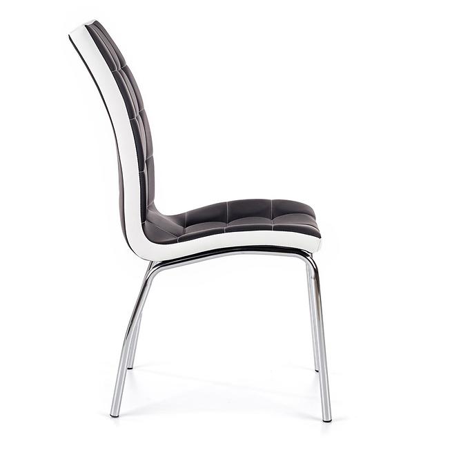 Stolička K186 kov/ekokoža čierna-biela 42x63x96,3