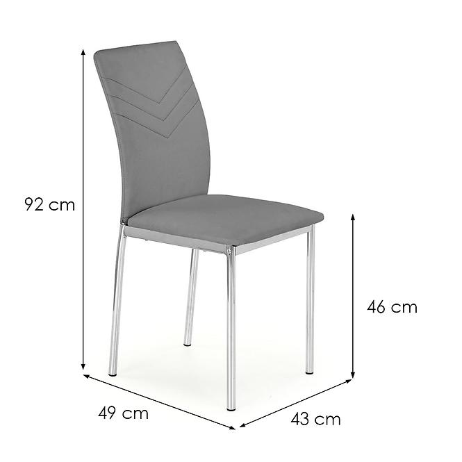 Stolička K137 kov/ekokoža popol 40x49x88