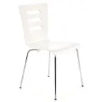 Stolička K155 kov/drevo biela 46x47x85