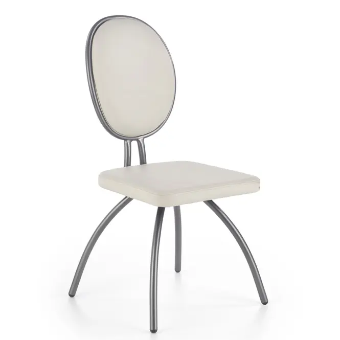 Stolička K297 syntetická koža/kov svetlý popol 51x56x98