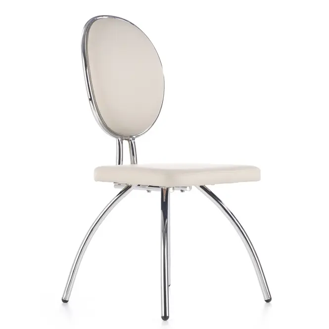 Stolička K297 syntetická koža/kov svetlý popol 51x56x98,2