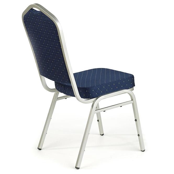 Stolička K66S kov/tkanina strieborná/modrá 45x59x93,2