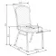 Stolička K66S kov/tkanina strieborná/modrá 45x59x93,4