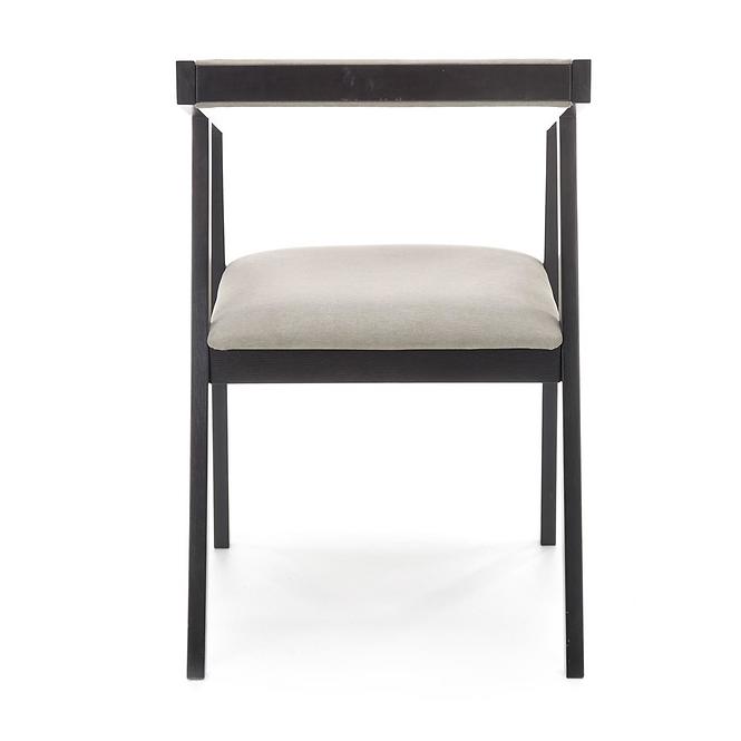 Stolička Azul drevo/velvet čierna/popol 50x53x79