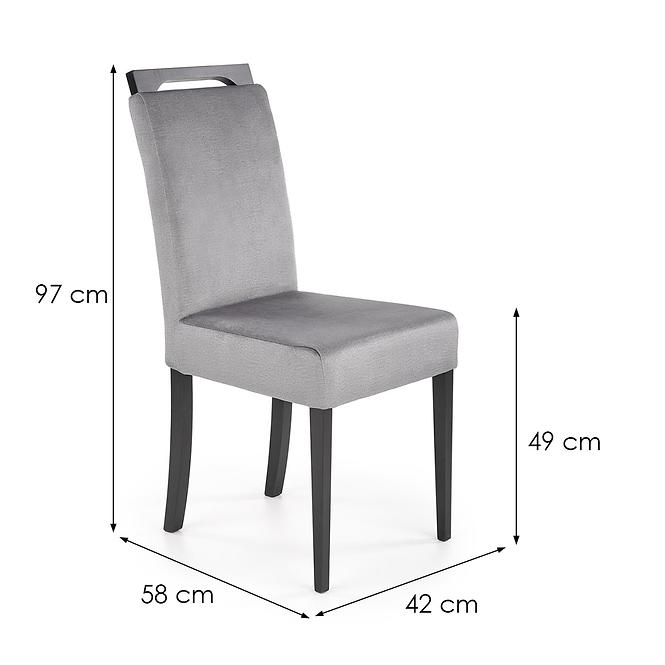 Stolička Clarion 2 drevo/velvet čierna/monolit 85