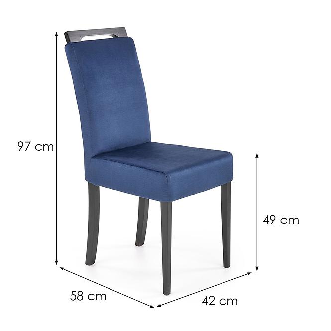 Stolička Clarion 2 drevo/velvet čierna/monolit 77