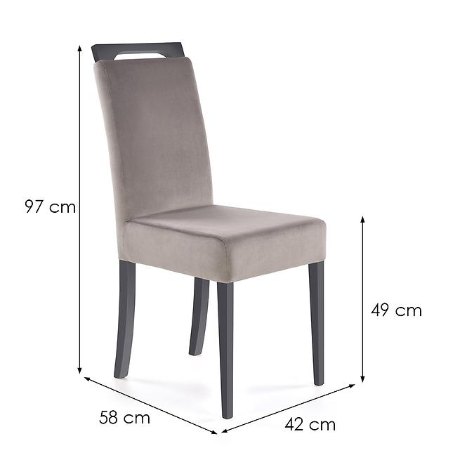 Stolička Clarion drevo/velvet grafit/riviera 91,2