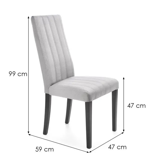 Stolička Diego 2 drevo/velvet čierna/monolit 85,10