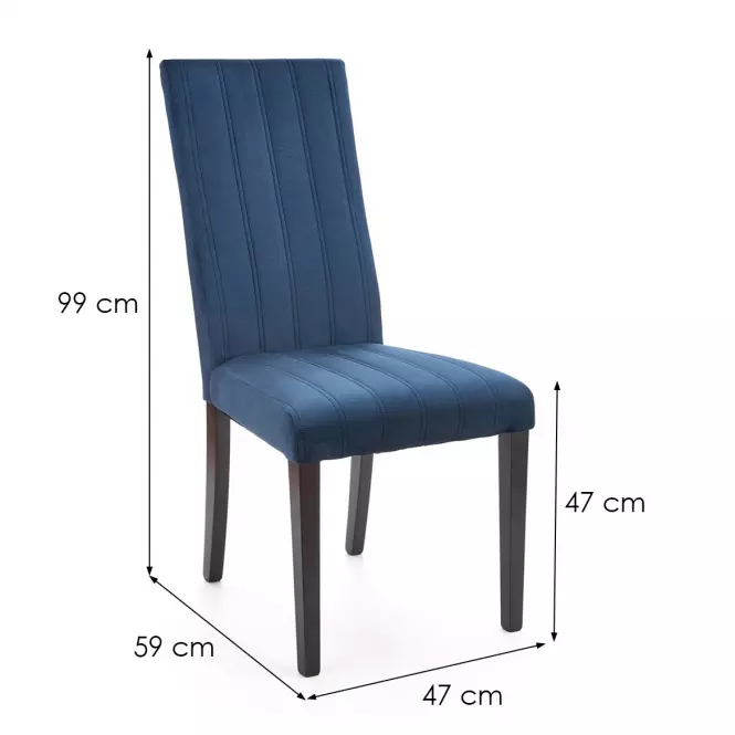 Stolička Diego 2 drevo/velvet čierna/monolit 77