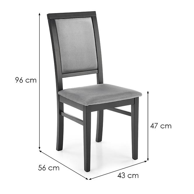 Stolička Sylwek 1 drevo/velvet čierna/monolit 85
