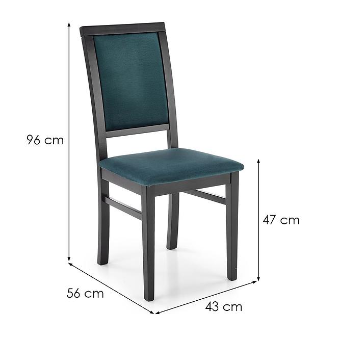 Stolička Sylwek 1 drevo/velvet čierna/monolit 37