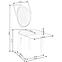 Stolička Velo drevo/tkanina biela/popol 44x53x96,11