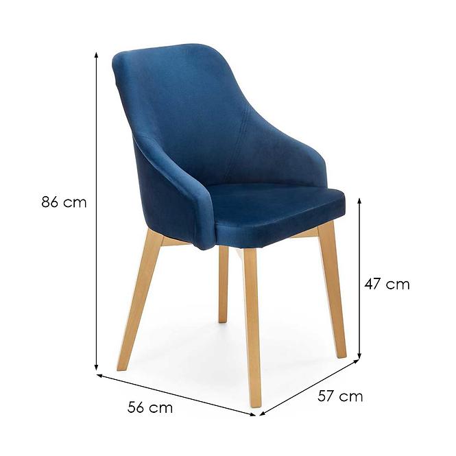 Stolička Toledo 2 drevo/velvet dub/monolit 77 57x56x86