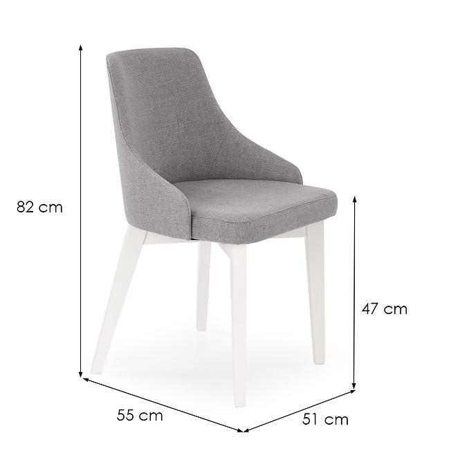 Stolička Toledo drevo/velvet biela/inari 91 51x55x82