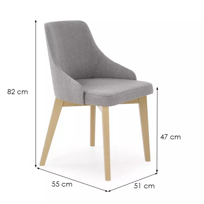 Stolička Toledo drevo/velvet dub/inari 91 51x55x82