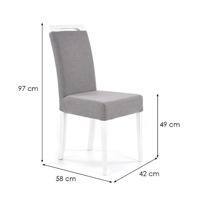 Stolička Clarion drevo/velvet biela/inari 91 47x59x99