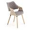 Stolička K396 drevo/velvet svetlý dub/popol 56x55x77