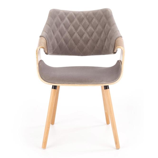 Stolička K396 drevo/velvet svetlý dub/popol 56x55x77,2