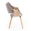 Stolička K396 drevo/velvet svetlý dub/popol 56x55x77,3