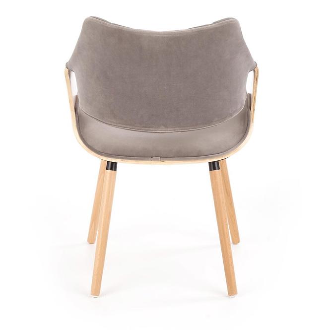 Stolička K396 drevo/velvet svetlý dub/popol 56x55x77,5