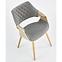 Stolička K396 drevo/velvet svetlý dub/popol 56x55x77,6