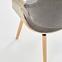 Stolička K396 drevo/velvet svetlý dub/popol 56x55x77,7