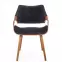 Stolička K396 drevo/velvet orech/čierna 56x55x77,2