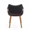Stolička K396 drevo/velvet orech/čierna 56x55x77,3