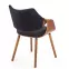 Stolička K396 drevo/velvet orech/čierna 56x55x77,5